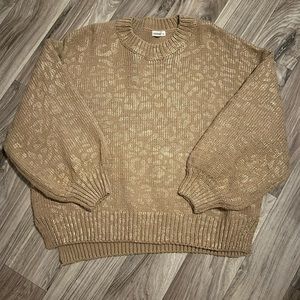 Tan cheeta sweater